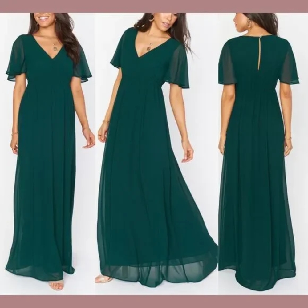 Show Me Your MuMu Emerald Green Maxi Dress